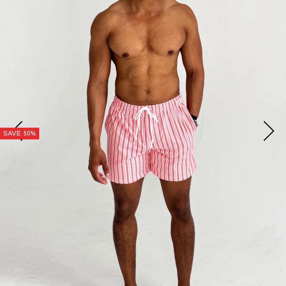 Men’s Pink Swim Trunks